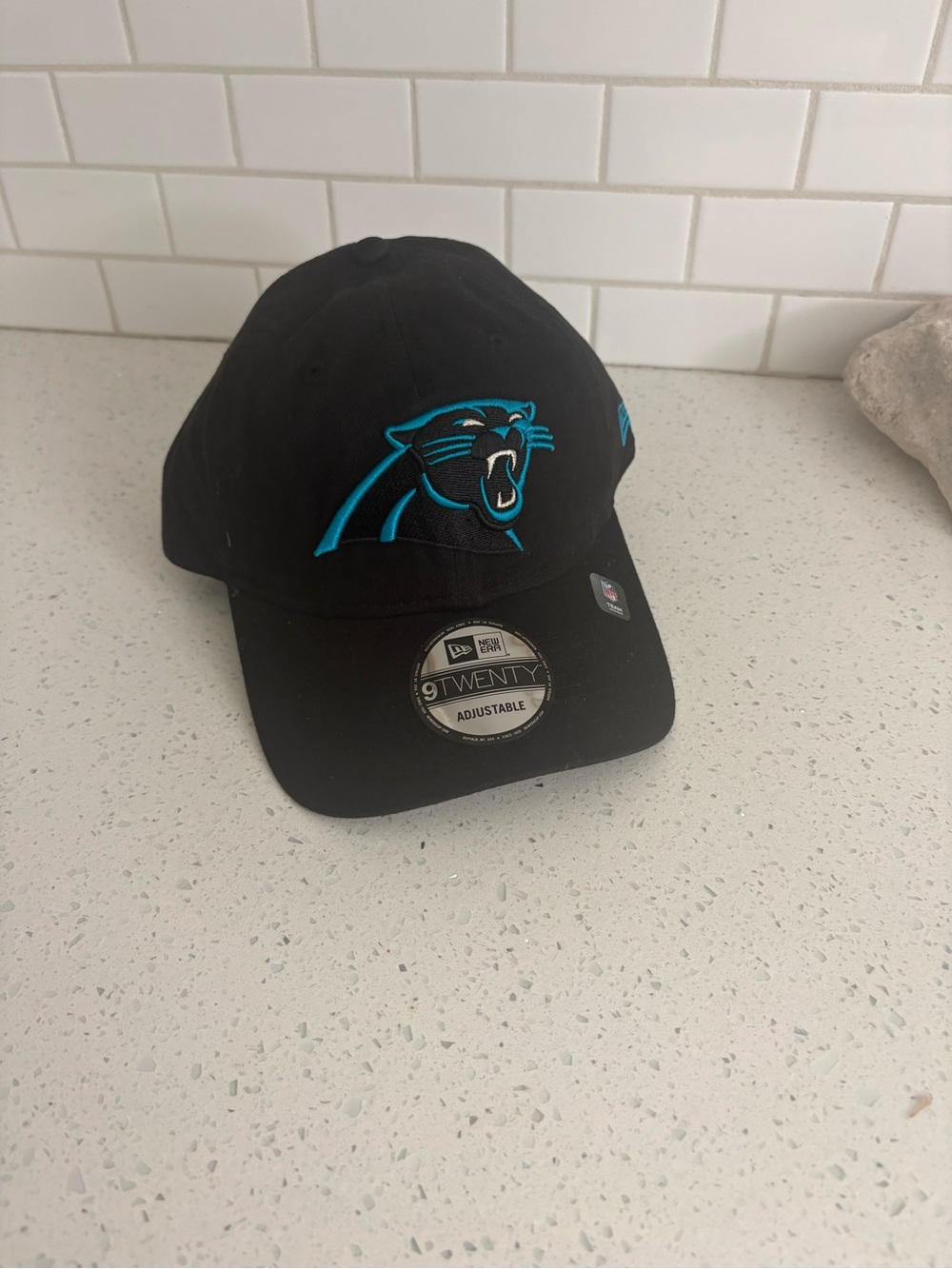 NWT New Era 9TWENTY Carolina Panthers NFL Black/Blue Adjustable Cap One Size